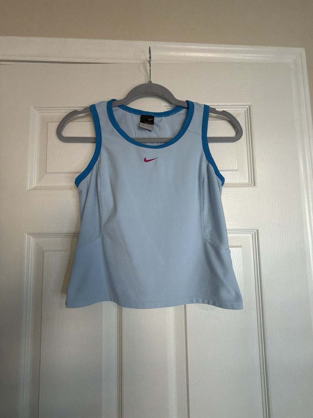 Vintage Nike Dri-Fit Tank Top Size XS Light Blue Blue Trim